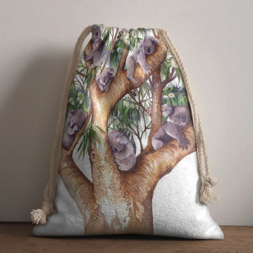 Australia Koala Drawstring Bag - Koala Sleeping Little One Drawstring Bag Australia Koala Drawstring Bag - Koala Sleeping Little One Drawstring Bag