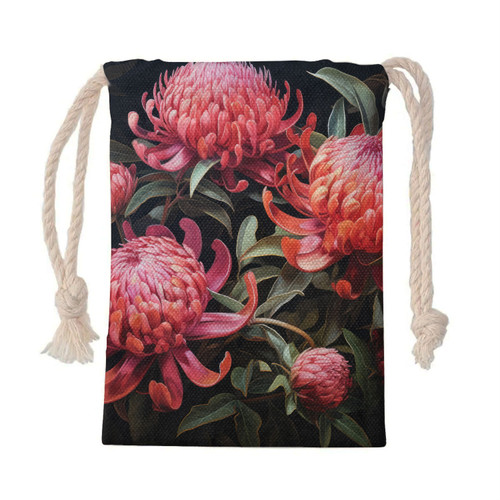 Australia Waratah Drawstring Bag - Red Waratah Flowers Fine Art Ver3 Drawstring Bag Australia Waratah Drawstring Bag - Red Waratah Flowers Fine Art Ver3 Drawstring Bag