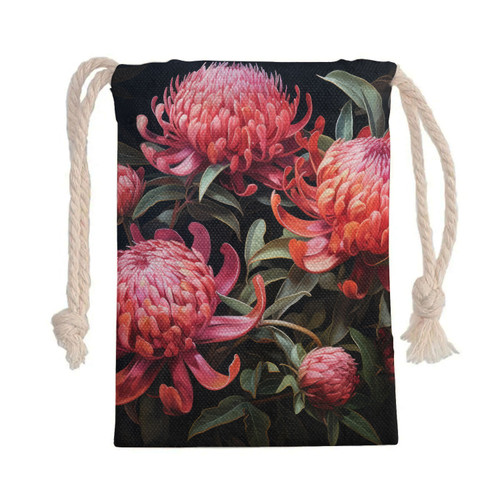 Australia Waratah Drawstring Bag - Red Waratah Flowers Fine Art Ver3 Drawstring Bag Australia Waratah Drawstring Bag - Red Waratah Flowers Fine Art Ver3 Drawstring Bag