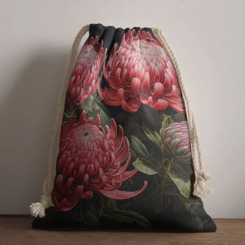 Australia Waratah Drawstring Bag - Waratah Flowers Fine Art Ver1 Drawstring Bag Australia Waratah Drawstring Bag - Waratah Flowers Fine Art Ver1 Drawstring Bag