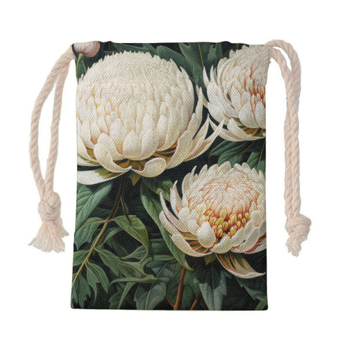 Australia Waratah Drawstring Bag - White Waratah Flowers Fine Art Ver2 Drawstring Bag Australia Waratah Drawstring Bag - White Waratah Flowers Fine Art Ver2 Drawstring Bag