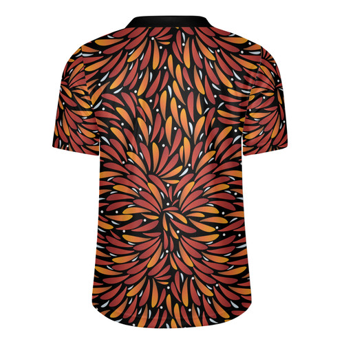 Australia Aboriginal Rugby Jersey - Aboriginal Bush Leaves Seamless Texture Inspired Design Rugby Jersey Australia Aboriginal Rugby Jersey - Aboriginal Bush Leaves Seamless Texture Inspired Design Rugby Jersey
