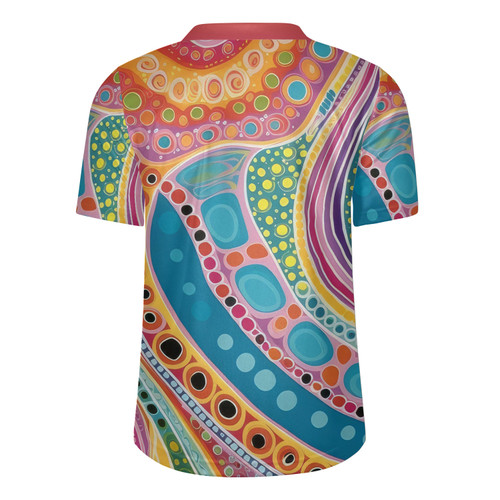 Australia Aboriginal Rugby Jersey - Aboriginal Colorful Dots Art Inspired Design Rugby Jersey Australia Aboriginal Rugby Jersey - Aboriginal Colorful Dots Art Inspired Design Rugby Jersey