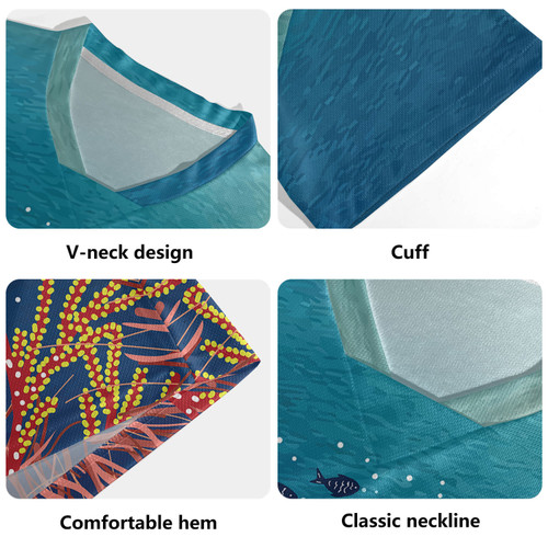 Australia Aboriginal Rugby Jersey - Aboriginal Underwater Art Inspired Design Rugby Jersey Australia Aboriginal Rugby Jersey - Aboriginal Underwater Art Inspired Design Rugby Jersey