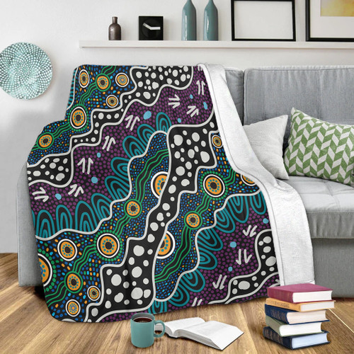 Australia Aboriginal Blanket - Dot Painting Art Blanket Australia Aboriginal Blanket - Dot Painting Art Blanket