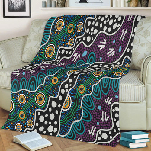 Australia Aboriginal Blanket - Dot Painting Art Blanket Australia Aboriginal Blanket - Dot Painting Art Blanket