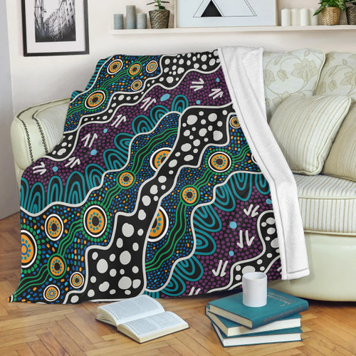 Australia Aboriginal Blanket - Dot Painting Art Blanket Australia Aboriginal Blanket - Dot Painting Art Blanket