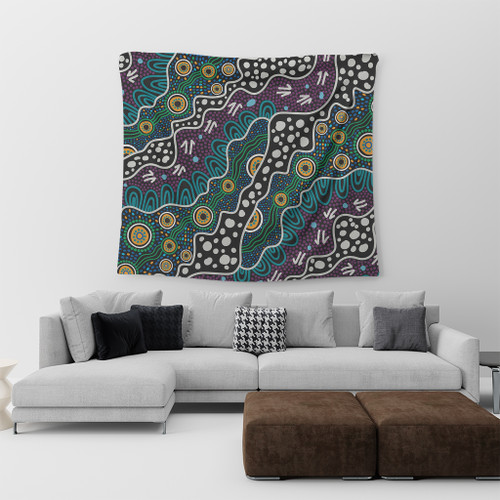 Australia Aboriginal Tapestry - Dot Painting Art Tapestry Australia Aboriginal Tapestry - Dot Painting Art Tapestry