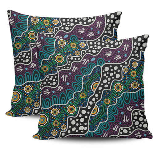 Australia Aboriginal Pillow Covers - Dot Painting Art Pillow Covers Australia Aboriginal Pillow Covers - Dot Painting Art Pillow Covers
