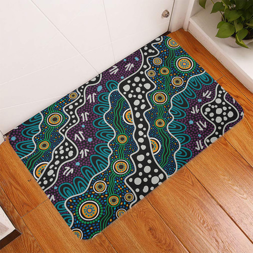 Australia Aboriginal Door Mat - Dot Painting Art Door Mat
