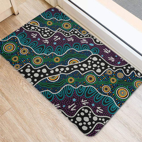 Australia Aboriginal Door Mat - Dot Painting Art Door Mat
