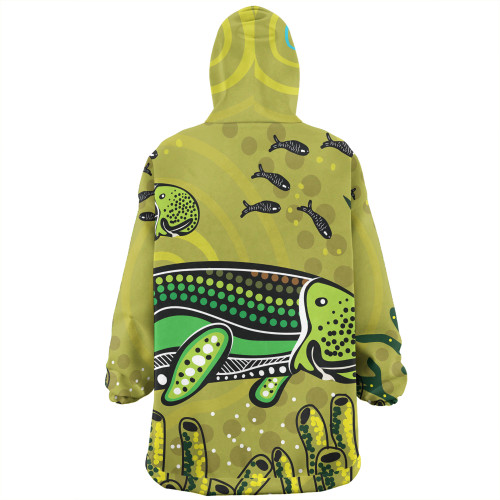 Australia Aboriginal Snug Hoodie - Mother And Baby Dugong Aboriginal Art Snug Hoodie Australia Aboriginal Snug Hoodie - Mother And Baby Dugong Aboriginal Art Snug Hoodie