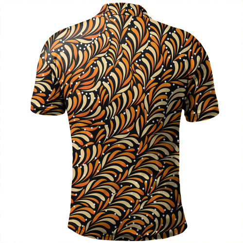Australia Aboriginal Polo Shirt - Seamless Bush Leaves Polo Shirt