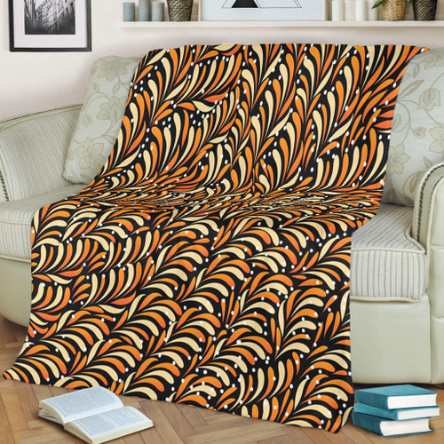 Australia Aboriginal Blanket - Seamless Bush Leaves Blanket Australia Aboriginal Blanket - Seamless Bush Leaves Blanket
