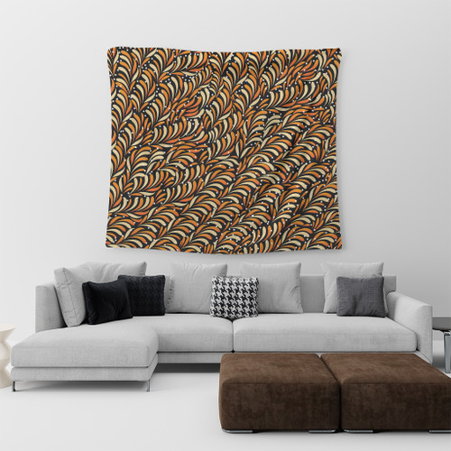 Australia Aboriginal Tapestry - Seamless Bush Leaves Tapestry Australia Aboriginal Tapestry - Seamless Bush Leaves Tapestry