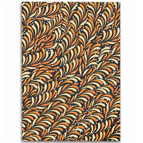 Australia Aboriginal Area Rug - Seamless Bush Leaves Area Rug