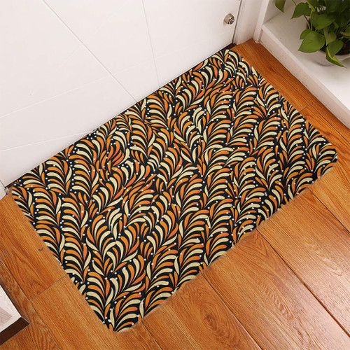 Australia Aboriginal Door Mat - Seamless Bush Leaves Door Mat Australia Aboriginal Door Mat - Seamless Bush Leaves Door Mat