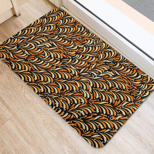 Australia Aboriginal Door Mat - Seamless Bush Leaves Door Mat Australia Aboriginal Door Mat - Seamless Bush Leaves Door Mat