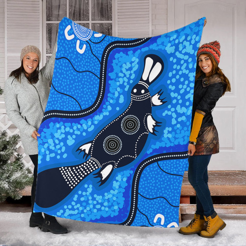 Australia Aboriginal Blanket - Platypus Art Blanket
