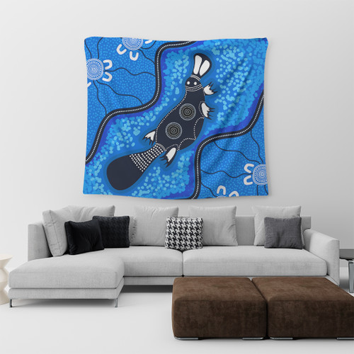 Australia Aboriginal Tapestry - Platypus Art Tapestry Australia Aboriginal Tapestry - Platypus Art Tapestry