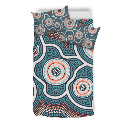 Australia Aboriginal Bedding Set - Aboriginal Dot Art Style Bedding Set Australia Aboriginal Bedding Set - Aboriginal Dot Art Style Bedding Set