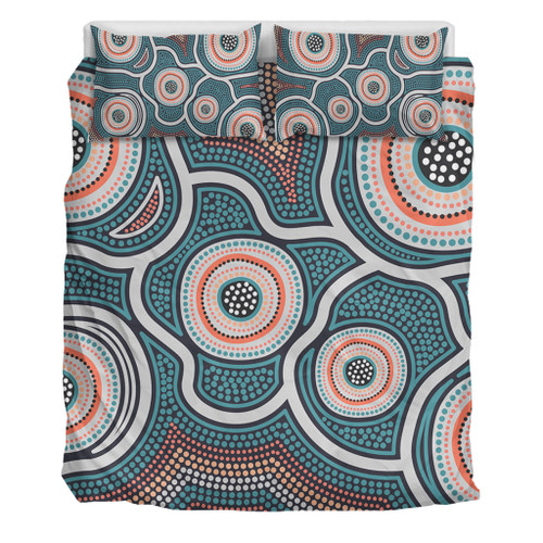 Australia Aboriginal Bedding Set - Aboriginal Dot Art Style Bedding Set