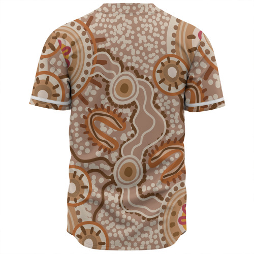 Australia Aboriginal Baseball Shirt - Aboriginal Dot Design Artwork Baseball Shirt Australia Aboriginal Baseball Shirt - Aboriginal Dot Design Artwork Baseball Shirt