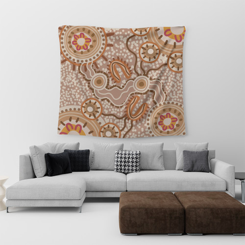 Australia Aboriginal Tapestry - Aboriginal Dot Design Artwork Tapestry Australia Aboriginal Tapestry - Aboriginal Dot Design Artwork Tapestry