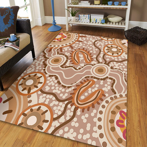 Australia Aboriginal Area Rug - Aboriginal Dot Design Artwork Area Rug Australia Aboriginal Area Rug - Aboriginal Dot Design Artwork Area Rug