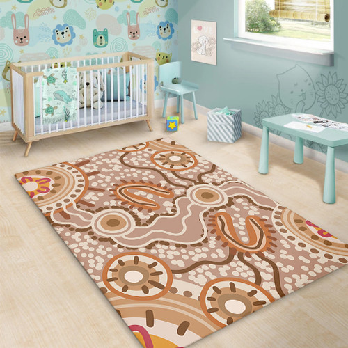 Australia Aboriginal Area Rug - Aboriginal Dot Design Artwork Area Rug Australia Aboriginal Area Rug - Aboriginal Dot Design Artwork Area Rug