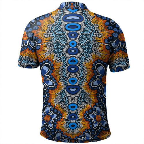 Australia Aboriginal Polo Shirt - Aboriginal Flowers Art Polo Shirt Australia Aboriginal Polo Shirt - Aboriginal Flowers Art Polo Shirt