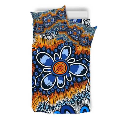 Australia Aboriginal Bedding Set - Aboriginal Flowers Art Bedding Set Australia Aboriginal Bedding Set - Aboriginal Flowers Art Bedding Set