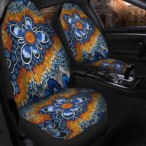 Australia Aboriginal Car Seat Covers - Aboriginal Flowers Art Car Seat Covers Australia Aboriginal Car Seat Covers - Aboriginal Flowers Art Car Seat Covers