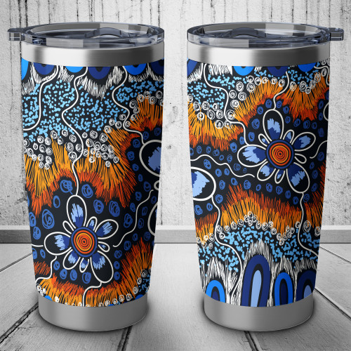 Australia Aboriginal Tumbler - Aboriginal Flowers Art Tumbler Australia Aboriginal Tumbler - Aboriginal Flowers Art Tumbler