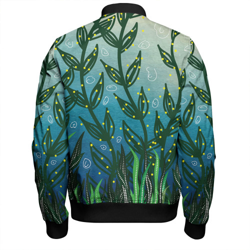 Australia Aboriginal Bomber Jacket - Nature Concept Aboriginal Style Bomber Jacket Australia Aboriginal Bomber Jacket - Nature Concept Aboriginal Style Bomber Jacket