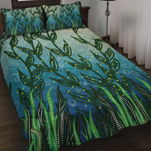 Australia Aboriginal Quilt Bed Set - Nature Concept Aboriginal Style Quilt Bed Set Australia Aboriginal Quilt Bed Set - Nature Concept Aboriginal Style Quilt Bed Set