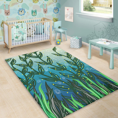 Australia Aboriginal Area Rug - Nature Concept Aboriginal Style Area Rug