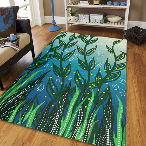 Australia Aboriginal Area Rug - Nature Concept Aboriginal Style Area Rug