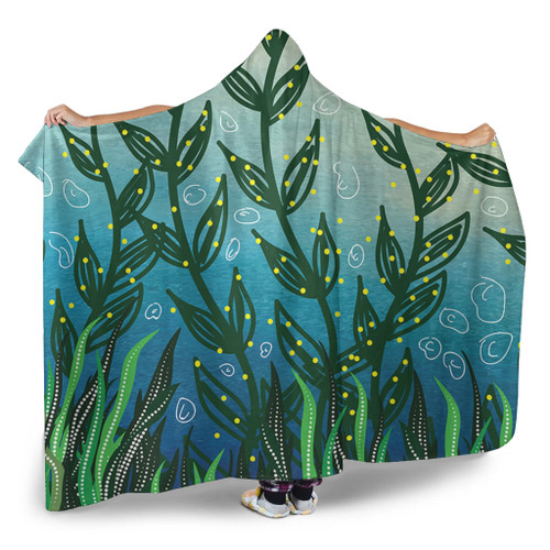 Australia Aboriginal Hooded Blanket - Nature Concept Aboriginal Style Hooded Blanket Australia Aboriginal Hooded Blanket - Nature Concept Aboriginal Style Hooded Blanket