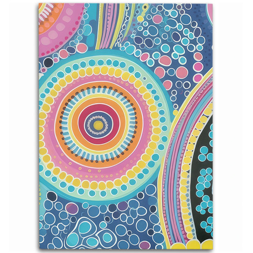 Australia Aboriginal Area Rug - Dots Pattern And Vivid Pastel Colours Area Rug Australia Aboriginal Area Rug - Dots Pattern And Vivid Pastel Colours Area Rug
