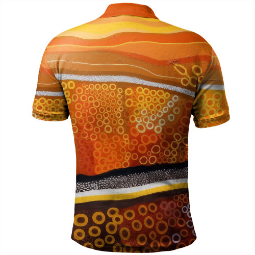 Australia Aboriginal Polo Shirt - Abstract Theme Of Australian Indigenous Aboriginal Art Polo Shirt Australia Aboriginal Polo Shirt - Abstract Theme Of Australian Indigenous Aboriginal Art Polo Shirt