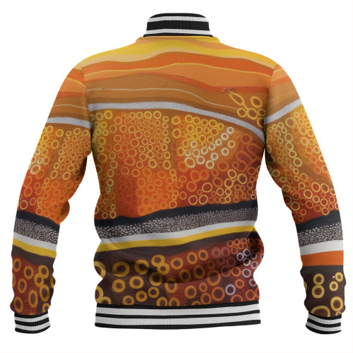 Australia Aboriginal Baseball Jacket - Abstract Theme Of Australian Indigenous Aboriginal Art Baseball Jacket Australia Aboriginal Baseball Jacket - Abstract Theme Of Australian Indigenous Aboriginal Art Baseball Jacket