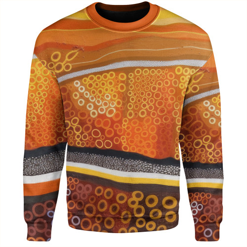 Australia Aboriginal Sweatshirt - Abstract Theme Of Australian Indigenous Aboriginal Art Sweatshirt