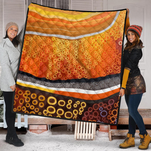 Australia Aboriginal Quilt - Abstract Theme Of Australian Indigenous Aboriginal Art Quilt Australia Aboriginal Quilt - Abstract Theme Of Australian Indigenous Aboriginal Art Quilt