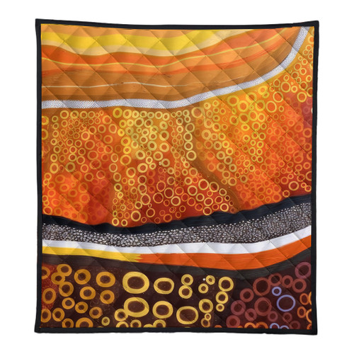 Australia Aboriginal Quilt - Abstract Theme Of Australian Indigenous Aboriginal Art Quilt