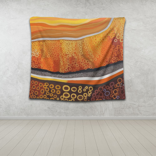 Australia Aboriginal Tapestry - Abstract Theme Of Australian Indigenous Aboriginal Art Tapestry Australia Aboriginal Tapestry - Abstract Theme Of Australian Indigenous Aboriginal Art Tapestry