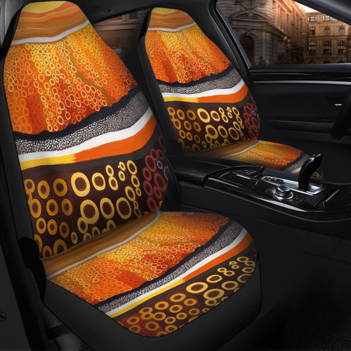 Australia Aboriginal Car Seat Covers - Abstract Theme Of Australian Indigenous Aboriginal Art Car Seat Covers Australia Aboriginal Car Seat Covers - Abstract Theme Of Australian Indigenous Aboriginal Art Car Seat Covers