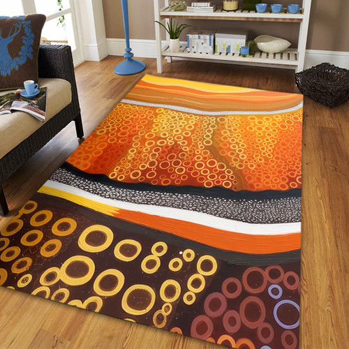 Australia Aboriginal Area Rug - Abstract Theme Of Australian Indigenous Aboriginal Art Area Rug Australia Aboriginal Area Rug - Abstract Theme Of Australian Indigenous Aboriginal Art Area Rug