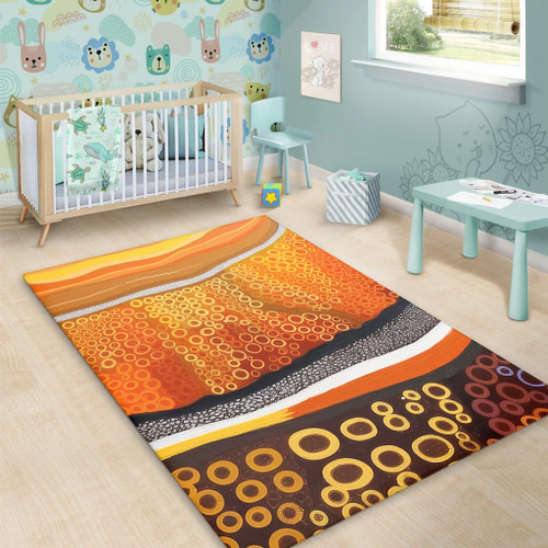 Australia Aboriginal Area Rug - Abstract Theme Of Australian Indigenous Aboriginal Art Area Rug Australia Aboriginal Area Rug - Abstract Theme Of Australian Indigenous Aboriginal Art Area Rug