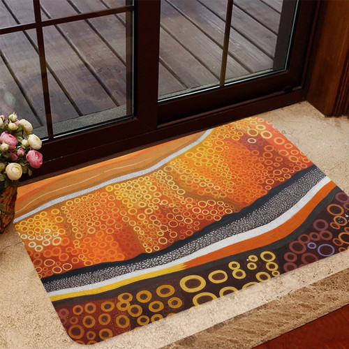 Australia Aboriginal Door Mat - Abstract Theme Of Australian Indigenous Aboriginal Art Door Mat Australia Aboriginal Door Mat - Abstract Theme Of Australian Indigenous Aboriginal Art Door Mat